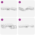 vidaXL Ensemble de canapés d'extérieur 9 Pièces Blanc et Beige