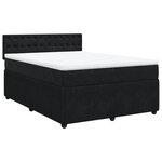 vidaXL Sommier à lattes de lit et matelas Noir 160x200 cm Velours