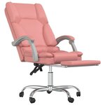 vidaXL Fauteuil de massage inclinable de bureau Rose Similicuir