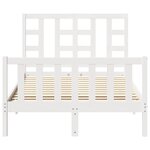 vidaXL Cadre de lit sans matelas blanc 120x200 cm bois de pin massif