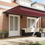 vidaXL Auvent rétractable automatique bordeaux 500x300 cm