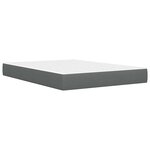 vidaXL Cadre de lit avec matelas Gris foncé 140 x 200 cm Tissu