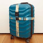 Voyage - Deux sangles pour valises - imprimé Roadmap