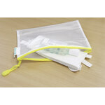 Pochettes à zip a5 tarifold couleur - sachet de 8 jaune  -