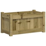 vidaXL Jardinière 60x31x31 cm bois de pin imprégné