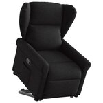 vidaXL Fauteuil inclinable noir tissu