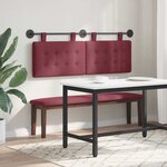 vidaXL Tête de lit suspendue Bordeaux Tissu