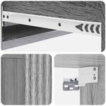 vidaXL Table d'appoint murale 87 5 x 34 5 x 17 cm Bois d'ingénierie