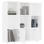 vidaXL Bibliothèque Blanc 98x30x98 cm Bois d’ingénierie