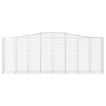 vidaXL Paniers à gabions arqués 3 Pièces 400x50x140/160 cm Fer galvanisé
