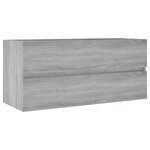 vidaXL Armoire d'évier Sonoma gris 100x38 5x45 cm Bois d'ingénierie