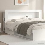 vidaXL Cabinet de Tête de Lit avec stockage Blanc Bois d’ingénierie