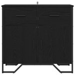 vidaXL Buffet Chêne noir 79.5 x 35.5 x 74.5 cm Bois d'ingénierie