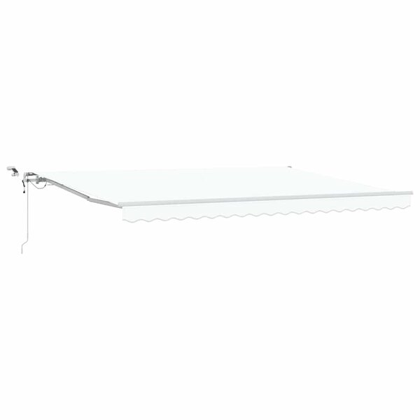 vidaXL Auvent Rétractable Blanc 450 × 350 cm Polyester et métal