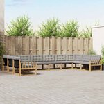 vidaXL Ensemble de canapés d'extérieur 10 Pièces Blanc et gris clair