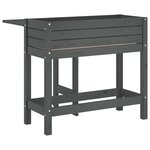 vidaXL Jardinière de jardin avec dessus pliable gris bois pin massif