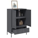 vidaXL Buffet haut anthracite 68x39x101 5 cm acier laminé à froid