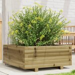 vidaXL Jardinière 60x60x26 5 cm bois de pin imprégné