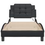 vidaXL Cadre de lit avec LED sans matelas noir 80x200 cm