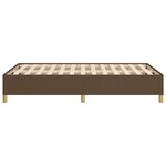 vidaXL Cadre de lit sans matelas marron foncé 120x190 cm tissu
