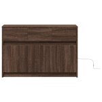 vidaXL Meuble TV avec LED chêne marron 91x34x61 cm bois d'ingénierie