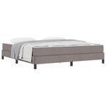 vidaXL Lit à ressorts avec matelas Taupe 180 x 200 cm tissu