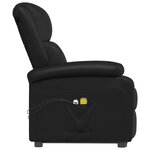 vidaXL Fauteuil de massage Noir Similicuir