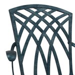 Chaises de jardin vidaXL 2 Pièces Vert en aluminium moulé
