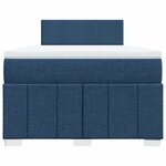 vidaXL Sommier à lattes de lit avec matelas bleu 120x190 cm tissu