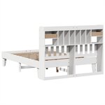 vidaXL Cadre de lit sans matelas blanc 150x200 cm bois de pin massif