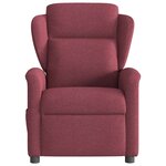 vidaXL Fauteuil de massage inclinable Rouge bordeaux Tissu