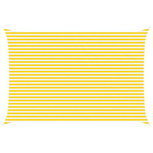 vidaXL Voile d'ombre Jaune et blanc 6 x 4 m 100 polyester Oxford