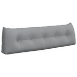 vidaXL Coussin de Dos Gris clair 160 x 24 x 50 cm tissu