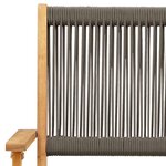 vidaXL Chaises de jardin lot de 2 gris bois d'acacia et polypropylène