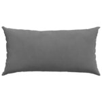 vidaXL Coussins de canapé 2 Pièces Gris foncé 80 x 40 cm tissu