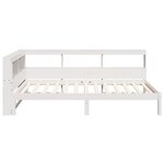 vidaXL Lit bibliothèque sans matelas blanc 100x200 cm bois pin massif