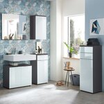 Germania Armoire murale de salle de bain GW-Pescara Blanc et graphite