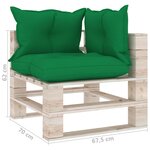 vidaXL Salon de jardin palette 7 Pièces avec coussins bois de pin