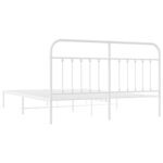 vidaXL Cadre de lit métal sans matelas et tête de lit blanc 183x213 cm