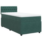 vidaXL Sommier à lattes de lit et matelas Vert foncé 80x200 cm Velours
