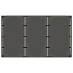 vidaXL Table de jardin dessus en verre Noir 150x90x75cm Résine tressée