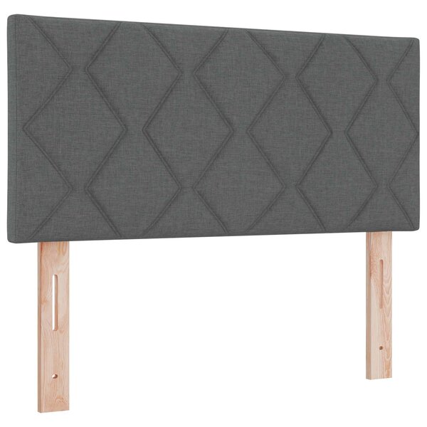 vidaXL Tête de lit LED Gris 90 cm tissu