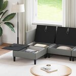 vidaXL Ensemble de meubles pour le salon 6 Pièces Gris foncé Tissu