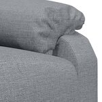 vidaXL Fauteuil de massage inclinable Gris clair Tissu