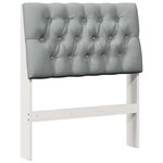 vidaXL Tête de lit capitonnée Gris clair 75 cm Pin massif