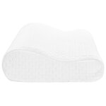 vidaXL Coussin de sommeil Uni Blanc 50 x 30 x 10 5 cm
