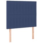 vidaXL Sommier à lattes de lit avec matelas Bleu 90x200 cm Tissu
