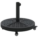 Base de Parasol vidaXL avec Roues pour Poteaux Ø38-48 mm 13 kg Rond