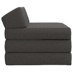 vidaXL Canapé-lit pliable Gris foncé 200 x 70 x 10 cm Tissu