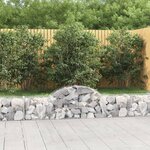 vidaXL Paniers à gabions arqués 11 Pièces 200x30x40/60 cm Fer galvanisé
